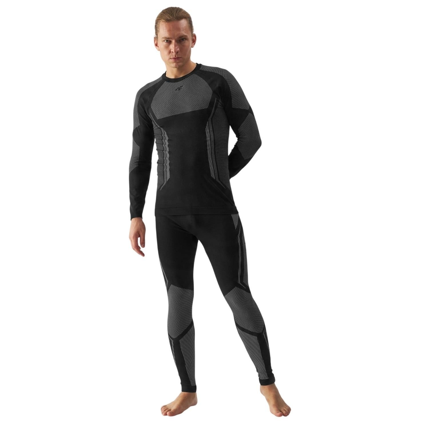 4F 4F Men's WAW24USEAM166 Thermoactive Leggings in Black - 4
