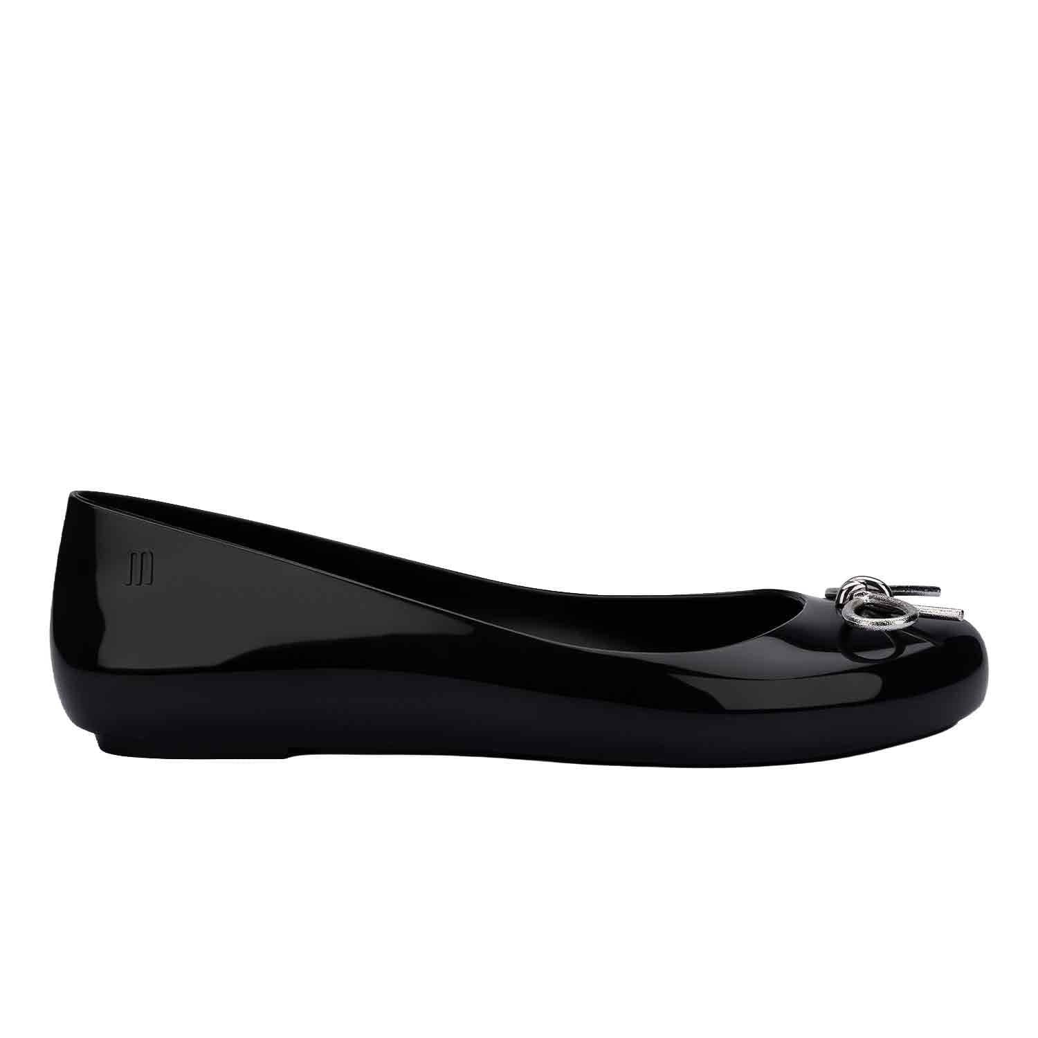 Melissa Shoes Melissa Shoes Women's Sweet Love Chrome Ballet Flats in Black