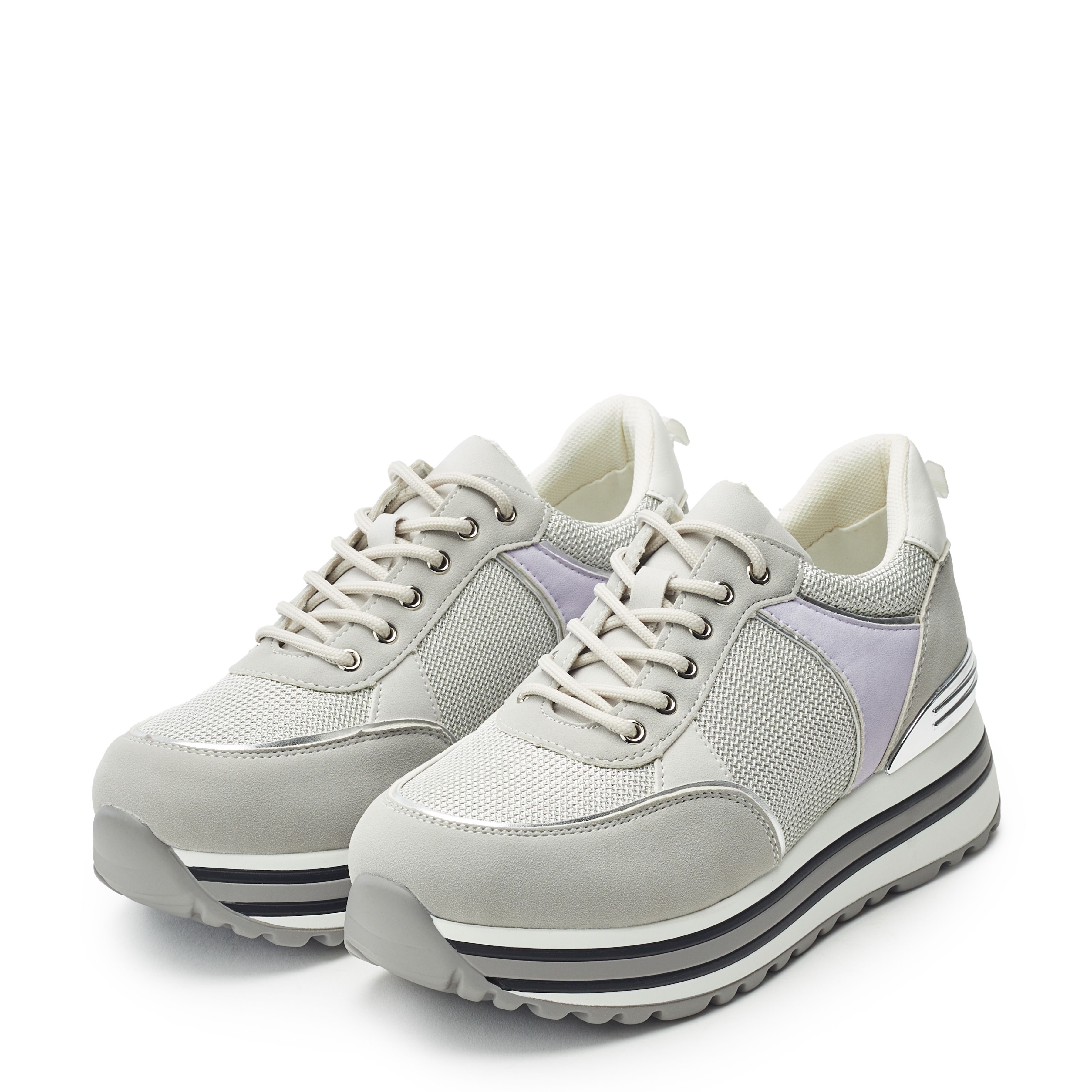 b.soleful b.soleful Women's 'Salene' Porvair Trainers in Grey - 2