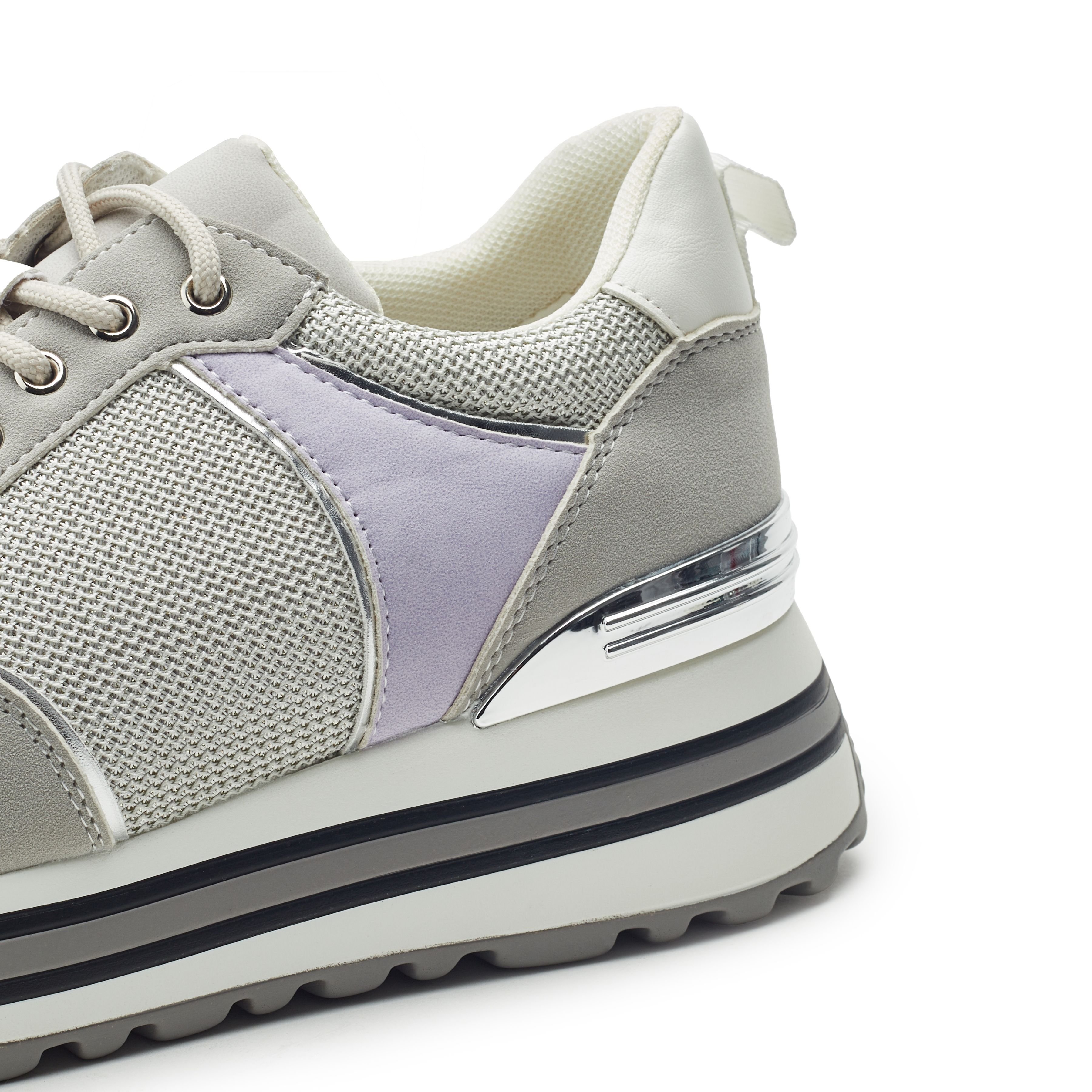 b.soleful b.soleful Women's 'Salene' Porvair Trainers in Grey - 4