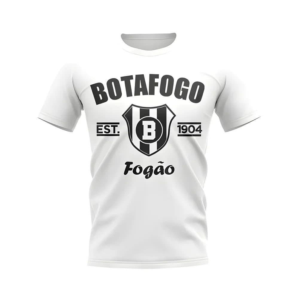 Botafogo Botafogo Men's Personalised Established Football T-Shirt White in Blue