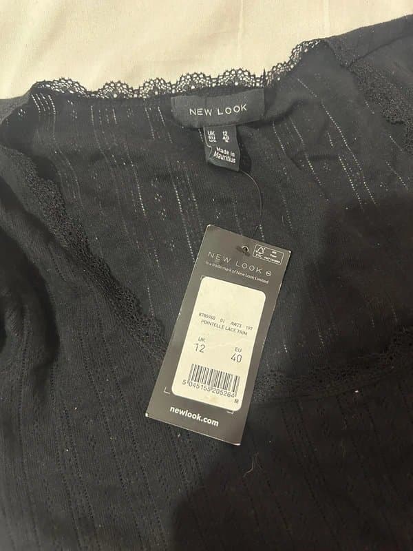 New Look new look lace trim long sleeve tshirt