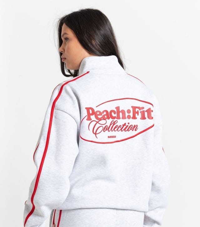 Peach Fit Women's Grey Marl Laelia Quarter Zip Sweatshirt Peach Fit New Look - 3