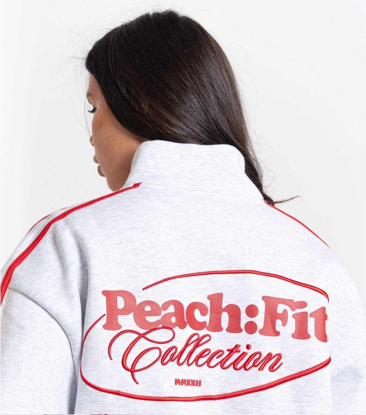 Peach Fit Women's Grey Marl Laelia Quarter Zip Sweatshirt Peach Fit New Look - 4