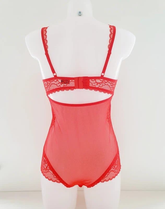 Obsessive Obsessive Rougebelle Underwired Crotchless Body Size S/M