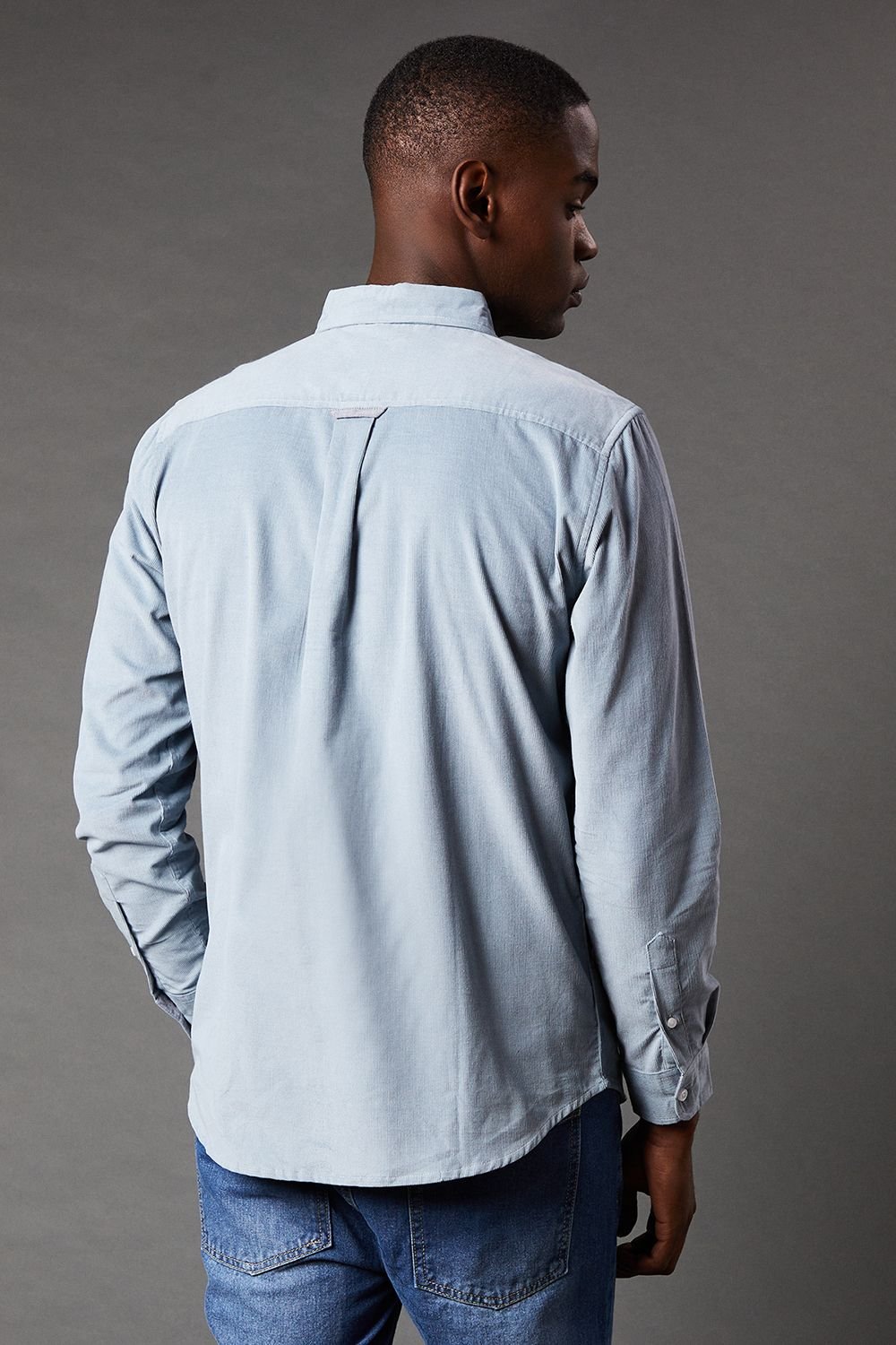 Maine Maine Men's Corduroy Long Sleeve Shirt in Grey - 3