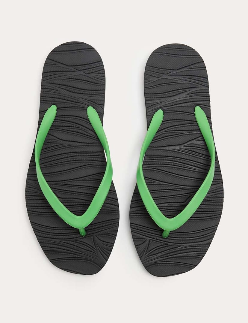Marks & Spencer M&S Flat Flip Flops Green Mix - 1