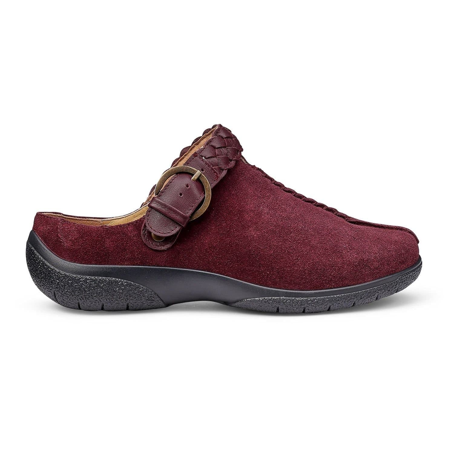Hotter Hotter Women's 'Magical' Clog Inspired Shoes in Maroon