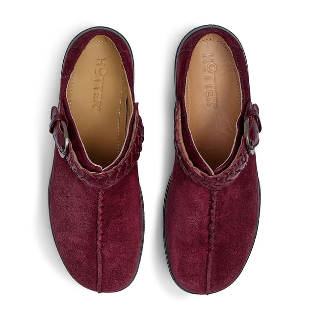 Hotter Hotter Women's 'Magical' Clog Inspired Shoes in Maroon - 3