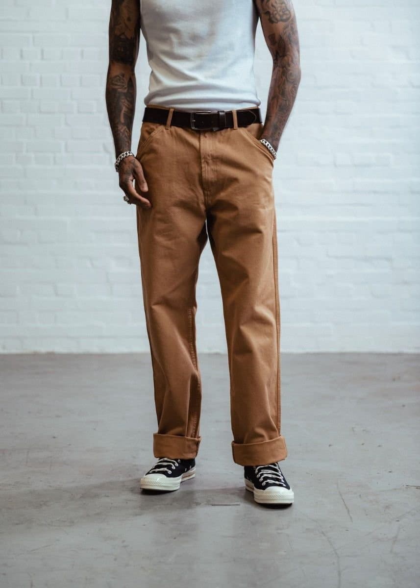 Chet Rock Chet Rock Men's Caleb Black Brown Slim Fit Work Pants 5 Pocket