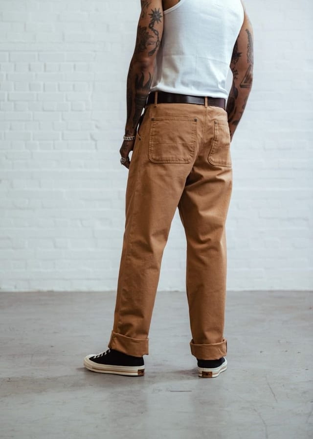 Chet Rock Chet Rock Men's Caleb Black Brown Slim Fit Work Pants 5 Pocket - 2