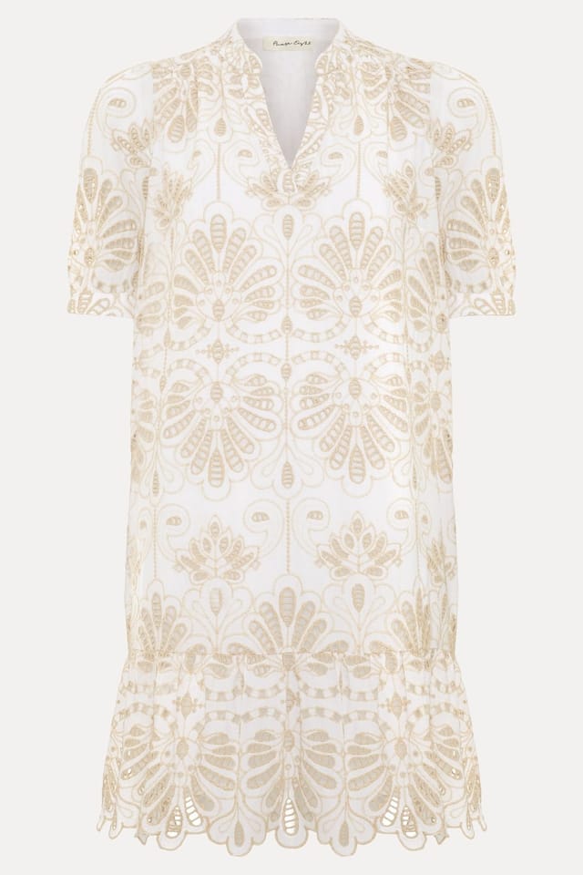 Phase Eight Phase Eight Women's Petite Liliana Tunic Mini Dress in Off-White - 2