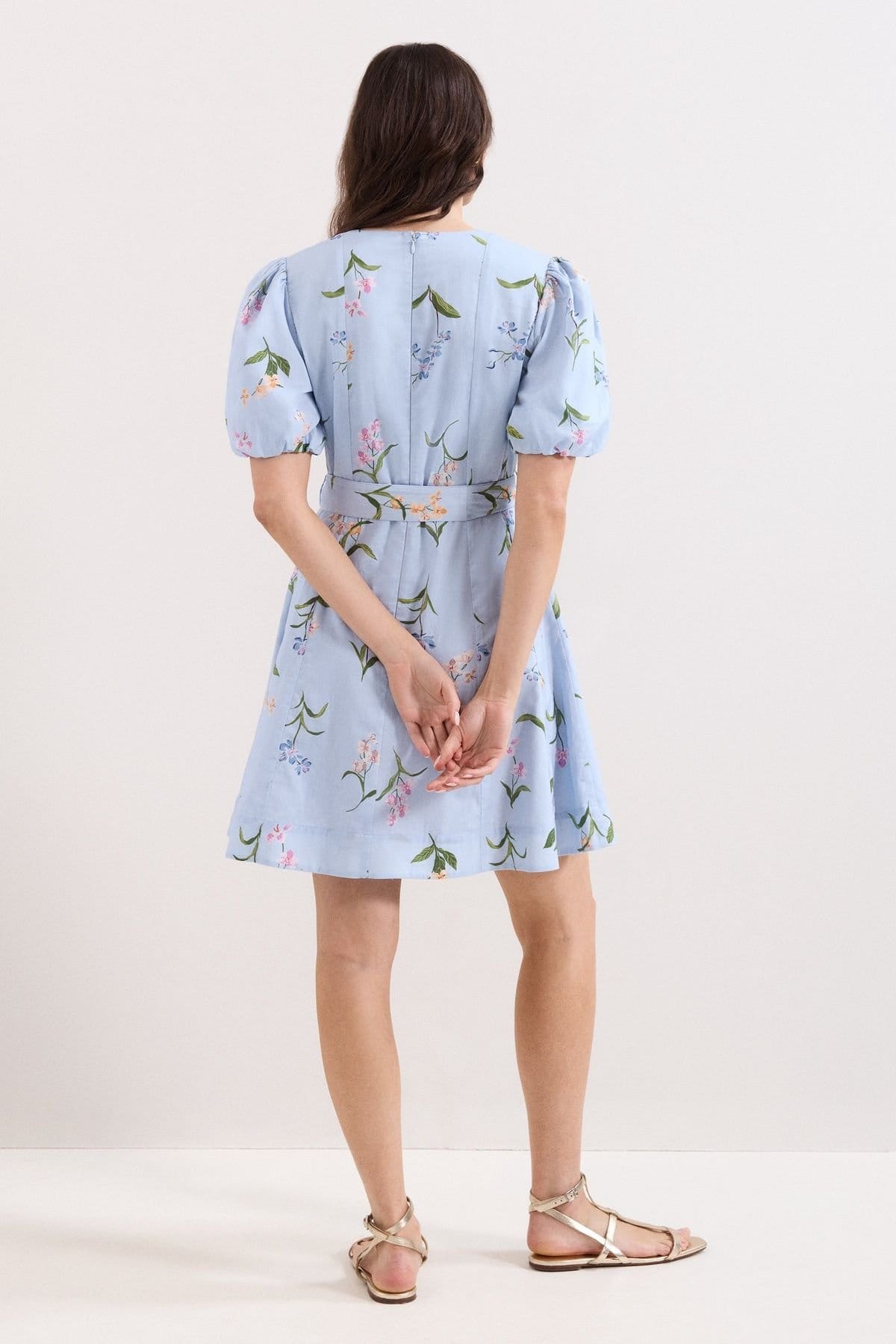 Phase Eight Phase Eight Women's Velma Floral Mini Dress in Baby Blue - 4