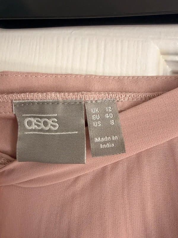 ASOS ASOS pink chiffon midi skirt