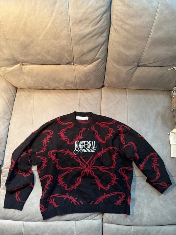 Bershka Berhska Red knit sweatshirt