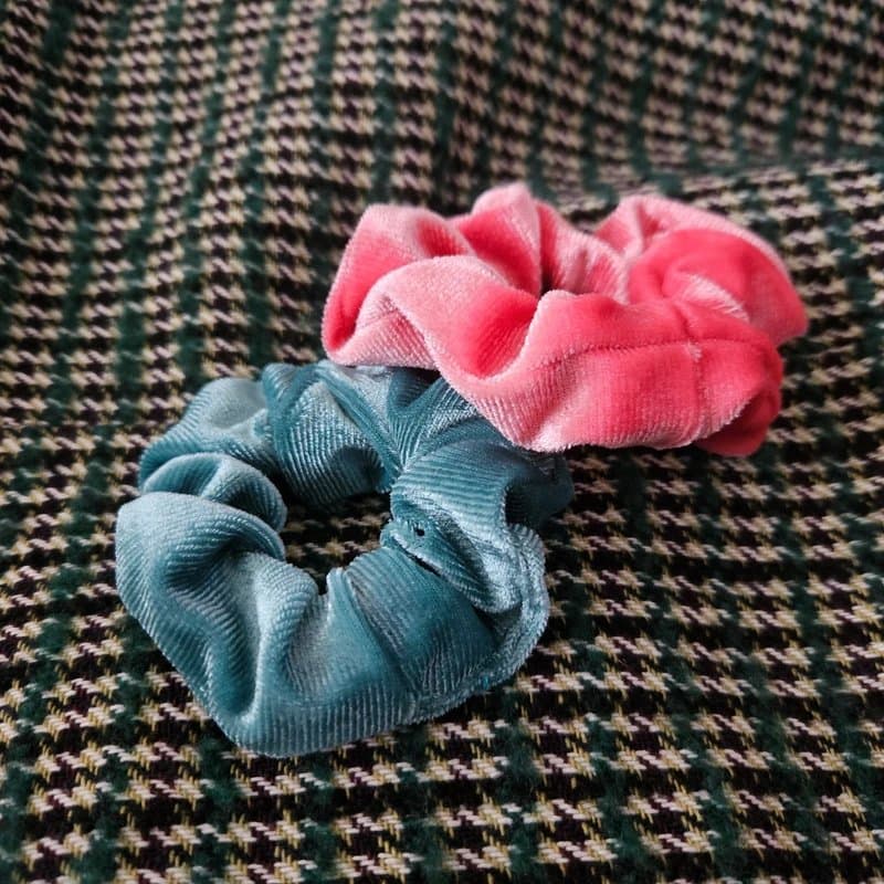F&F 2 Velvet Colourful Scrunchies