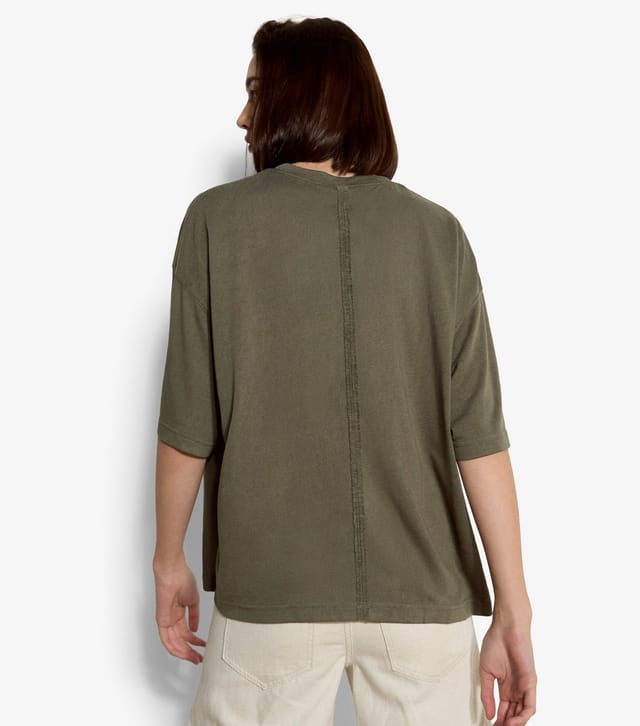 Apricot Women's Dark Khaki Oversized Crew Neck T-Shirt Apricot New Look - 3