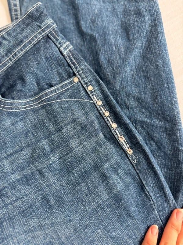 Bershka Embellished rhinestones with unique back pockets wide-leg jeans