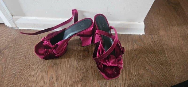 ASOS Design Red Platform Heels
