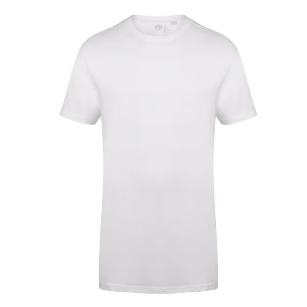 SF Men SF Men Men's Dipped Hem Longline T-Shirt in White