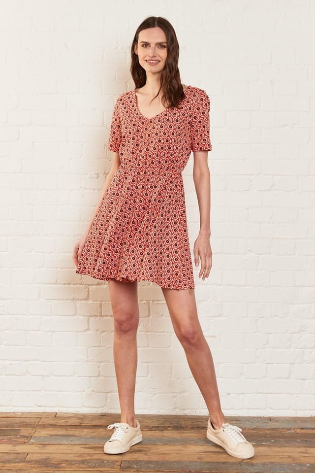 Nomads Clothing Nomads Clothing Women's Organic Jersey Tunic Dress in Red - 2