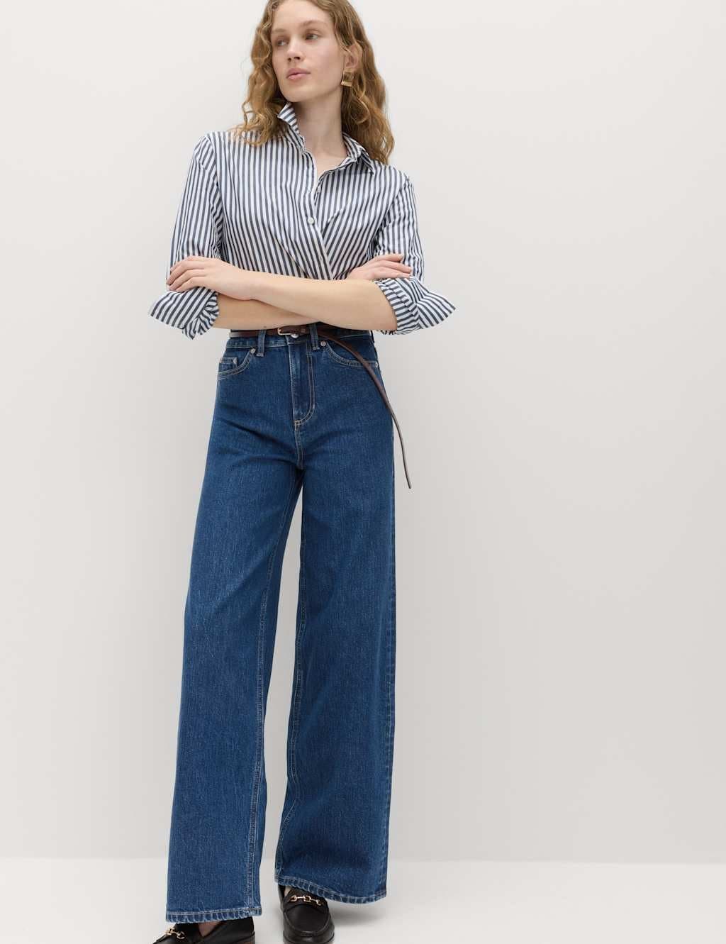 Marks & Spencer M&S The Wide-Leg Jeans Dark Indigo