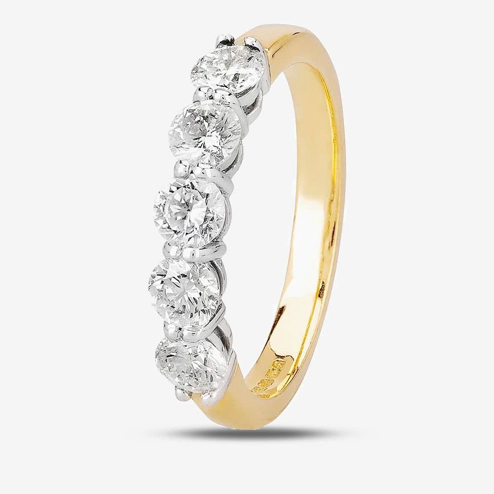 1888 collection 1888 collection Women's 18ct Gold 1.00ct Five-Stone Diamond Ring