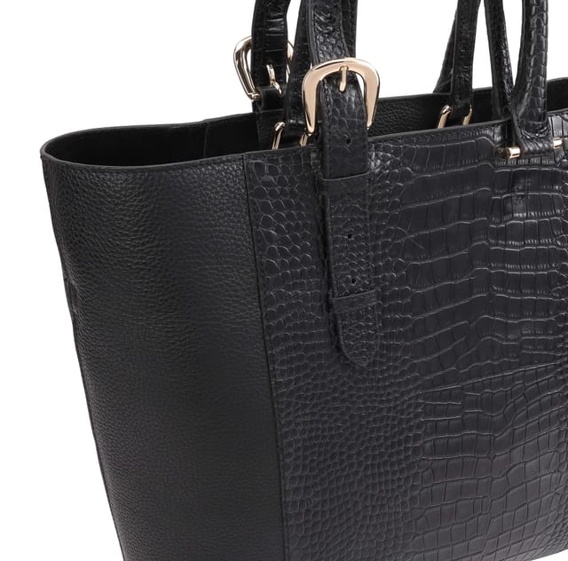 Paul Costelloe Paul Costelloe Women's Ramna Leather Shoulder Bag in Black - 3