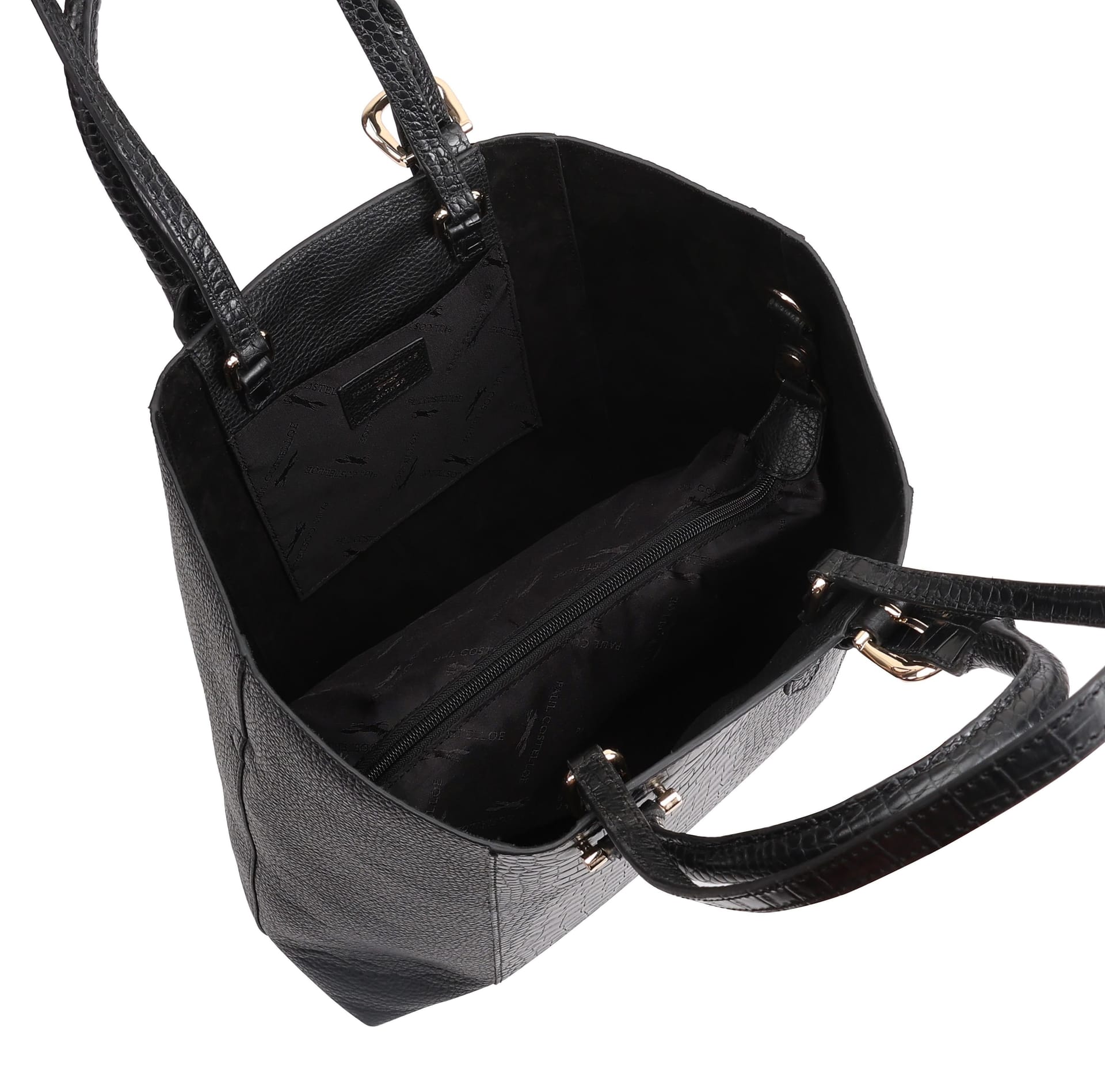 Paul Costelloe Paul Costelloe Women's Ramna Leather Shoulder Bag in Black - 4