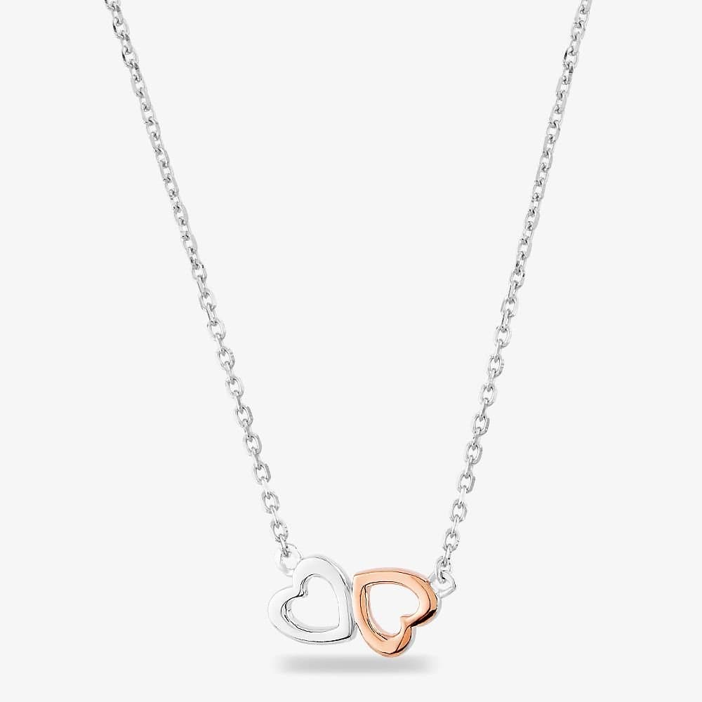 Rosa Lea Rosa Lea Women's Double Heart Necklace AM-2THB026106 in Silver
