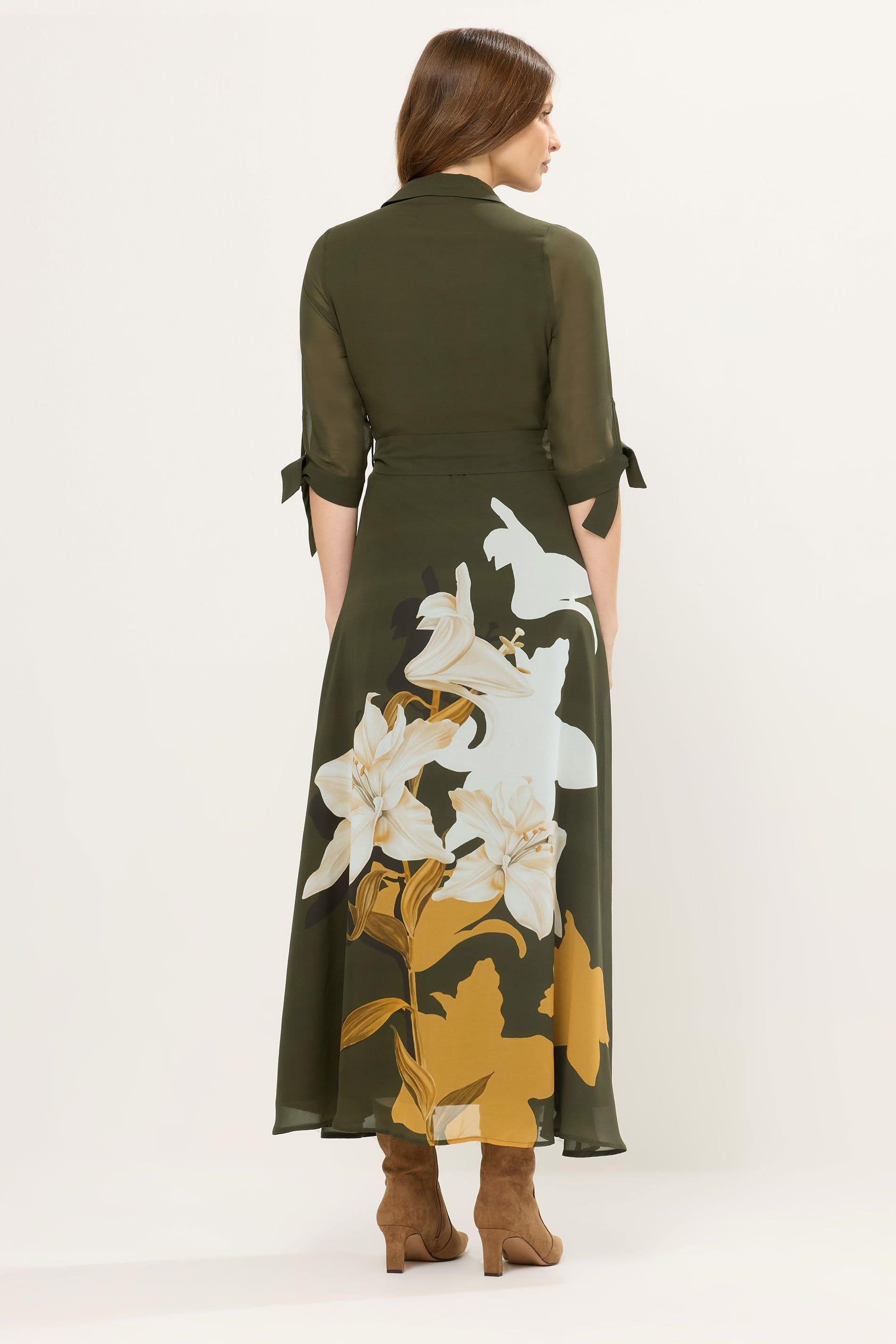 Star By Julien Macdonald Star by Julien Macdonald Women's Floral Shirt Dress in Dark Green - 4