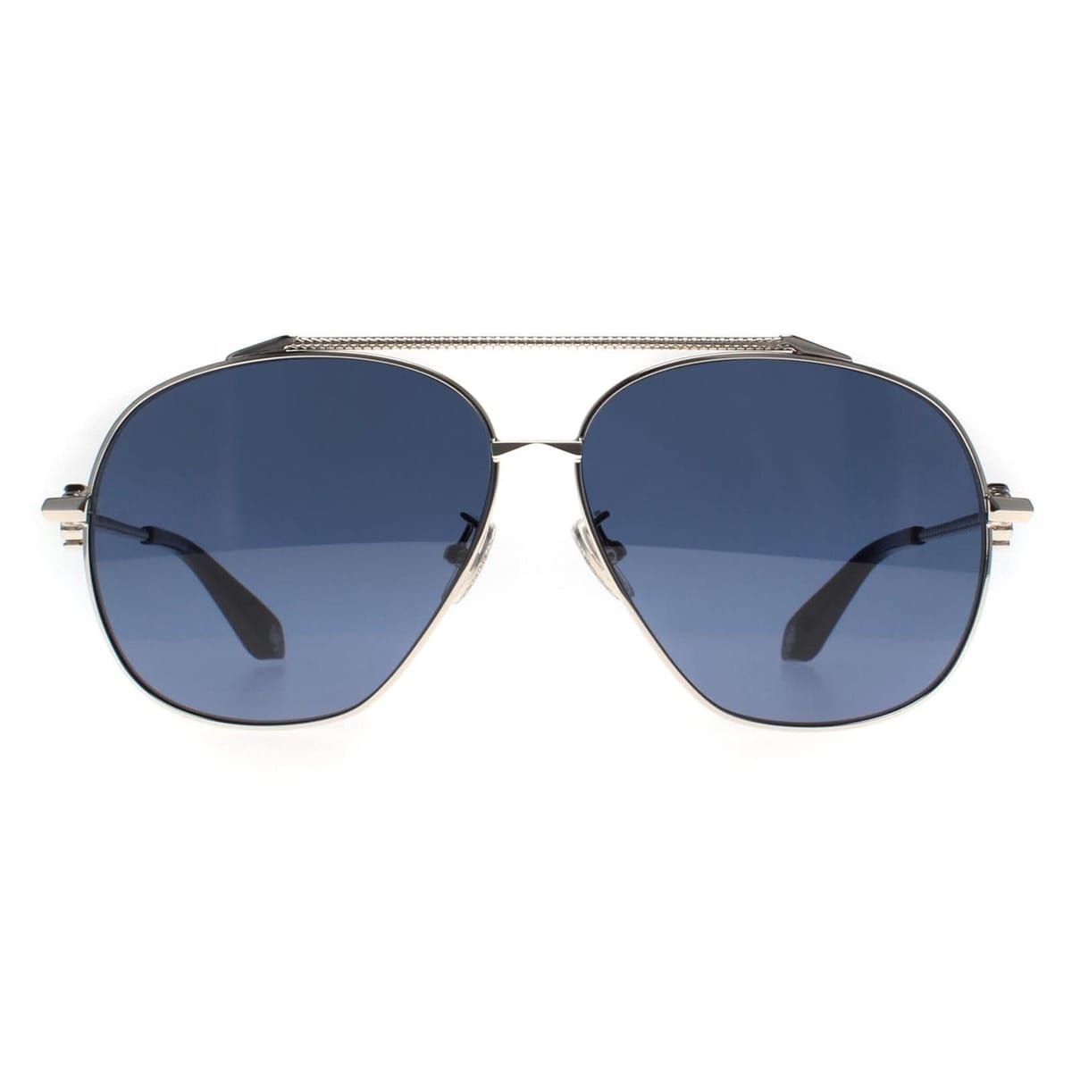 Roberto Cavalli Roberto Cavalli Women's Aviator Palladium Blue SRC008V Sunglasses in Silver - 1