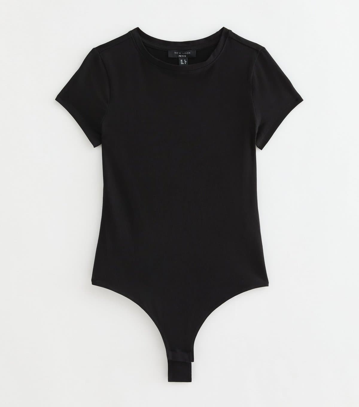 New Look Women's Petite Cotton Rich Black Crew Neck Bodysuit New Look