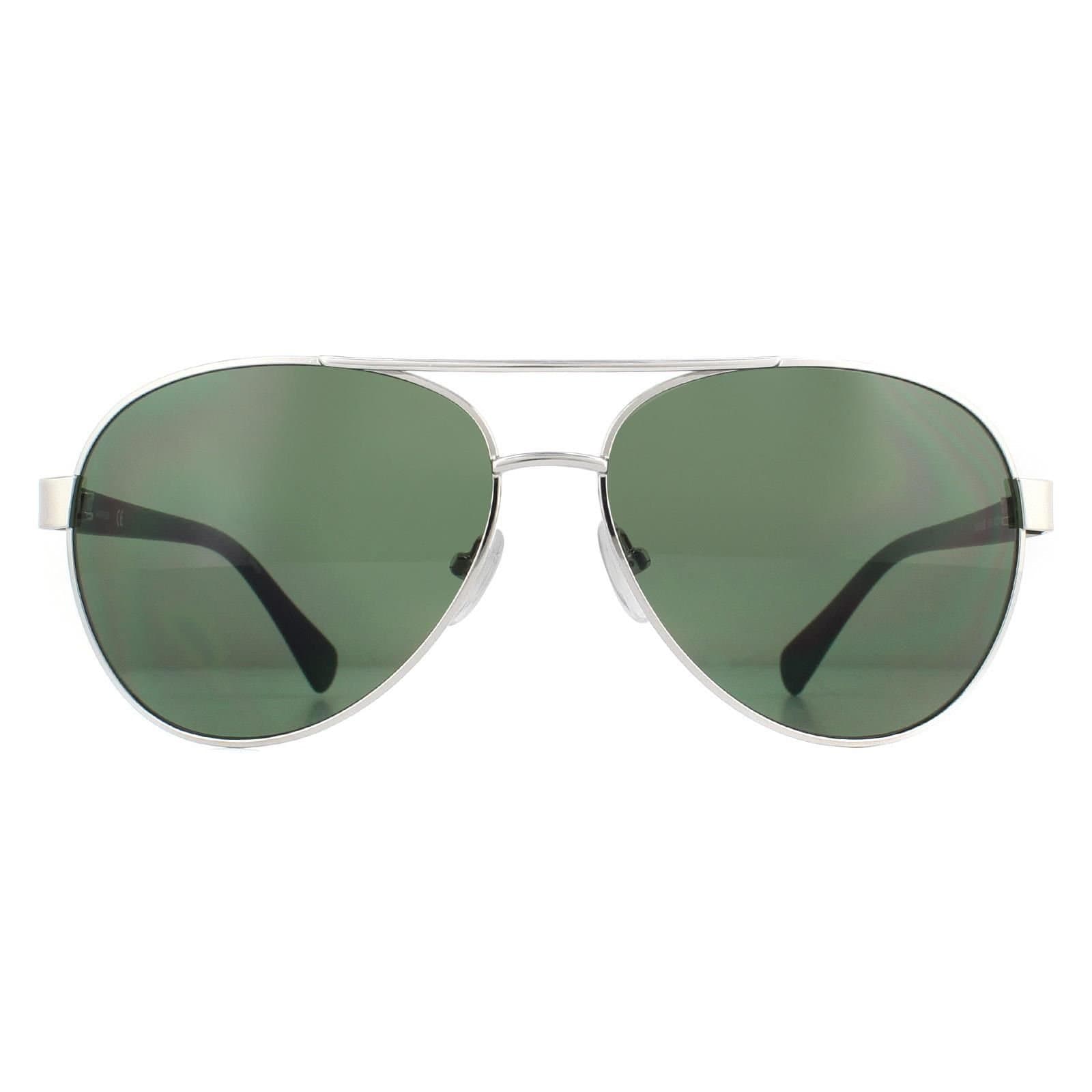 Calvin Klein CALVIN KLEIN Men's Aviator Silver Green Sunglasses