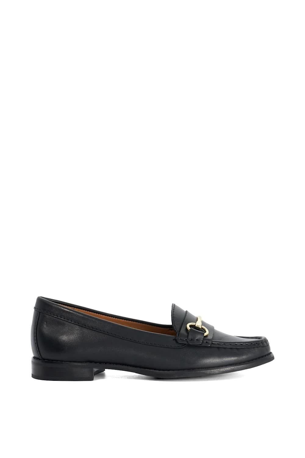 Dune London Dune London Women's Wide Fit 'Glenny' Leather Loafers in Black
