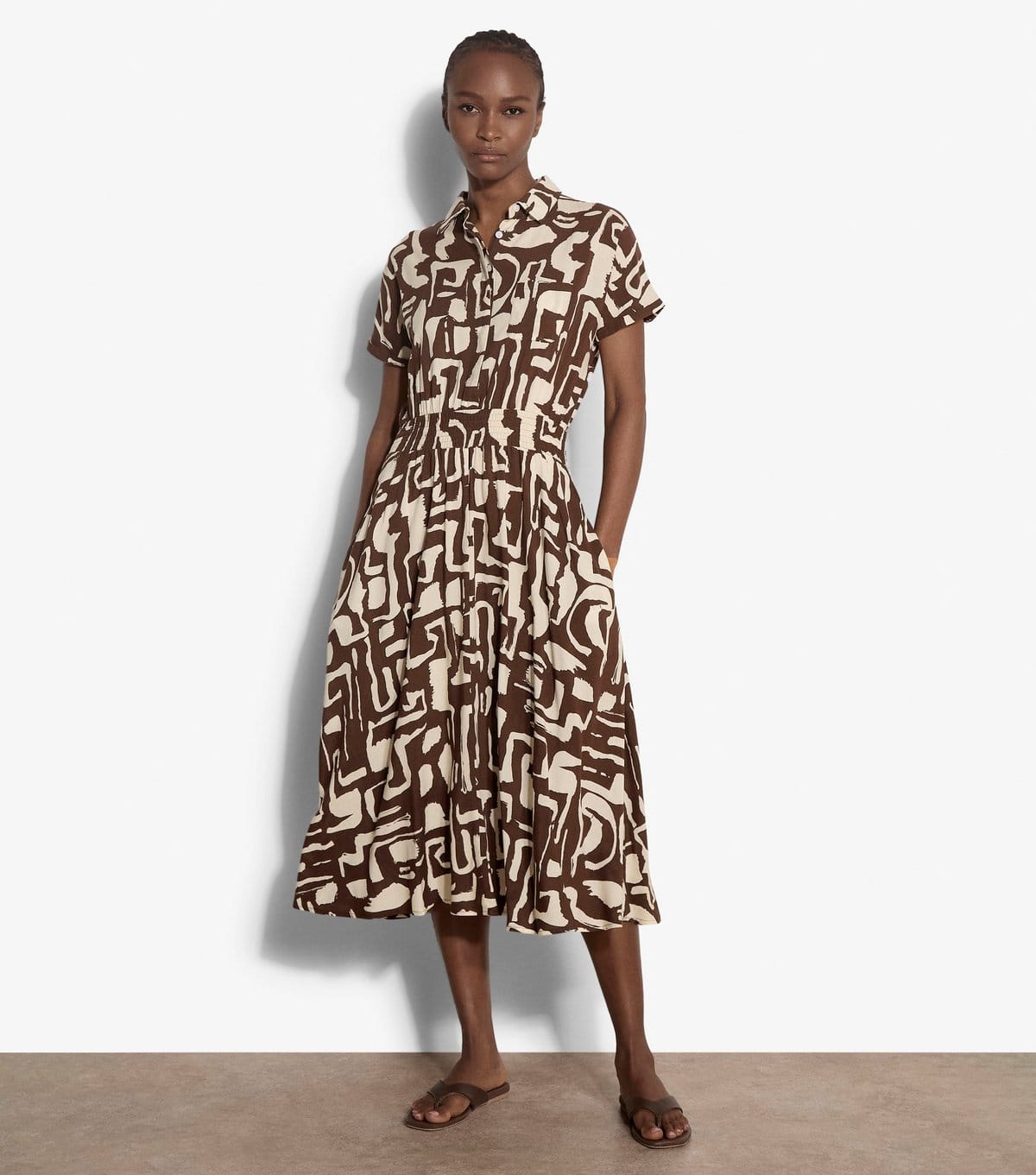 Apricot Women's Brown Grecian Geo Print Midi Dress Apricot New Look - 4