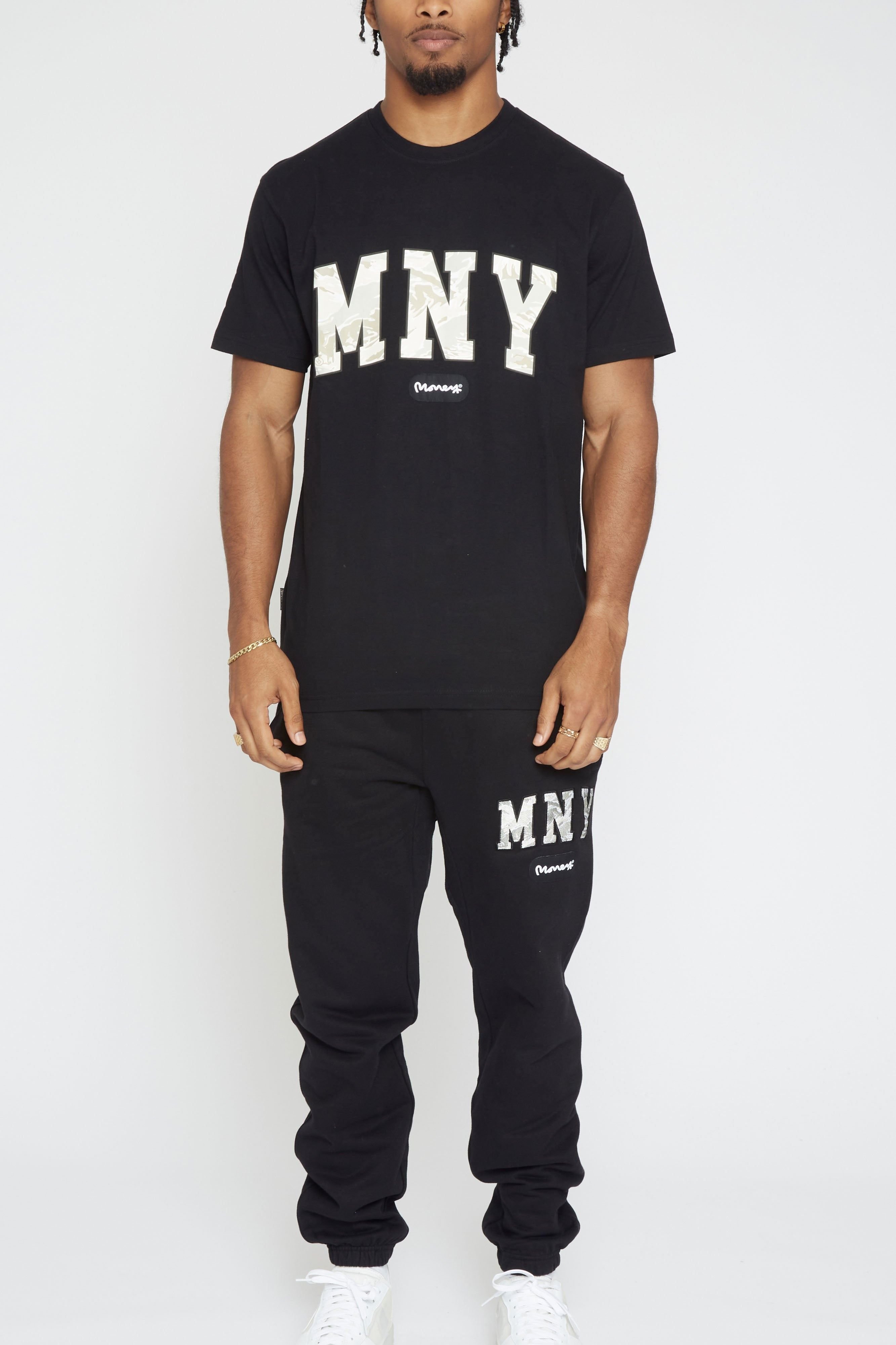 Money Money Men's Camo Fill Tee in Black - 2