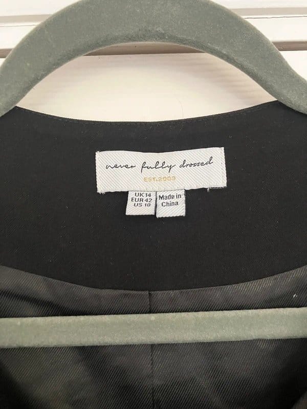 Never Fully Dressed Black Hotfix Sol Waistcoat