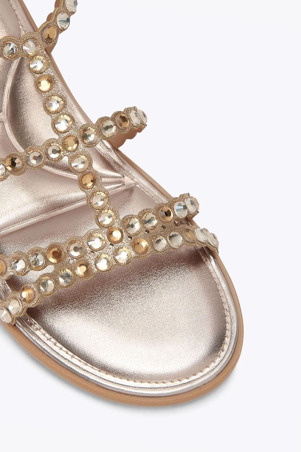 Carvela Carvela Women's 'Confetti Flat' Fabric Sandals in Gold - 4