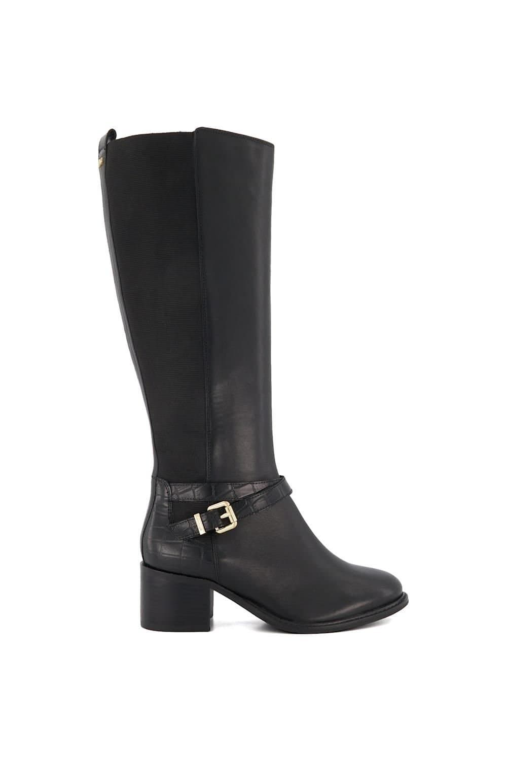 Dune London Dune London Women's 'Tildy' Leather Knee High Boots in Black