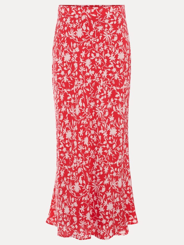 Phase Eight Phase Eight Women's Floral Midi Skirt in Scarlet - 2