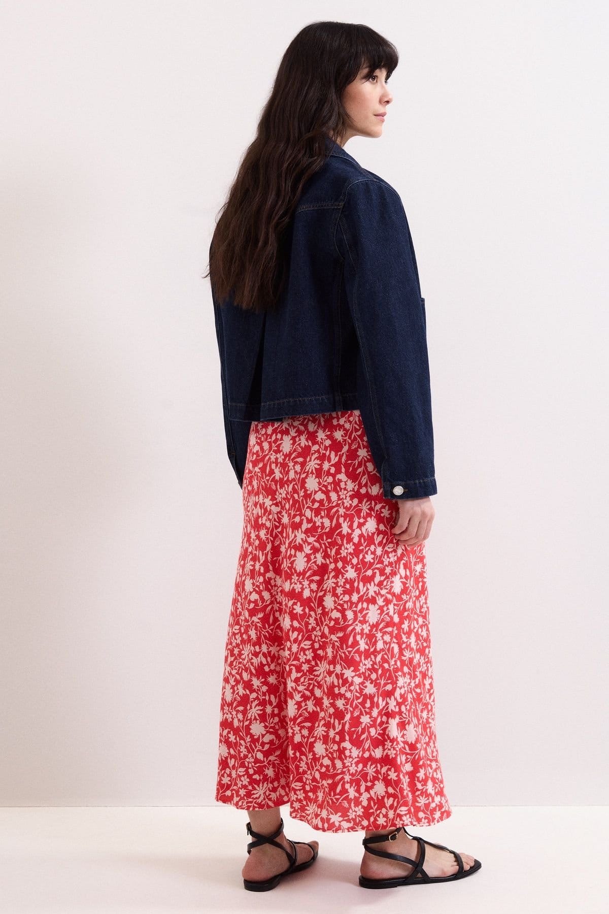 Phase Eight Phase Eight Women's Floral Midi Skirt in Scarlet - 4