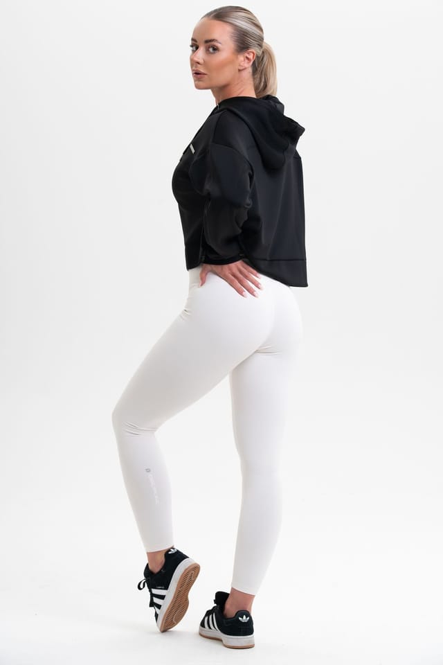 Discipline 365 Discipline 365 Women's Discipline Boxy Soft Modal Hoodie with Cut -Out Detail in Black - 3
