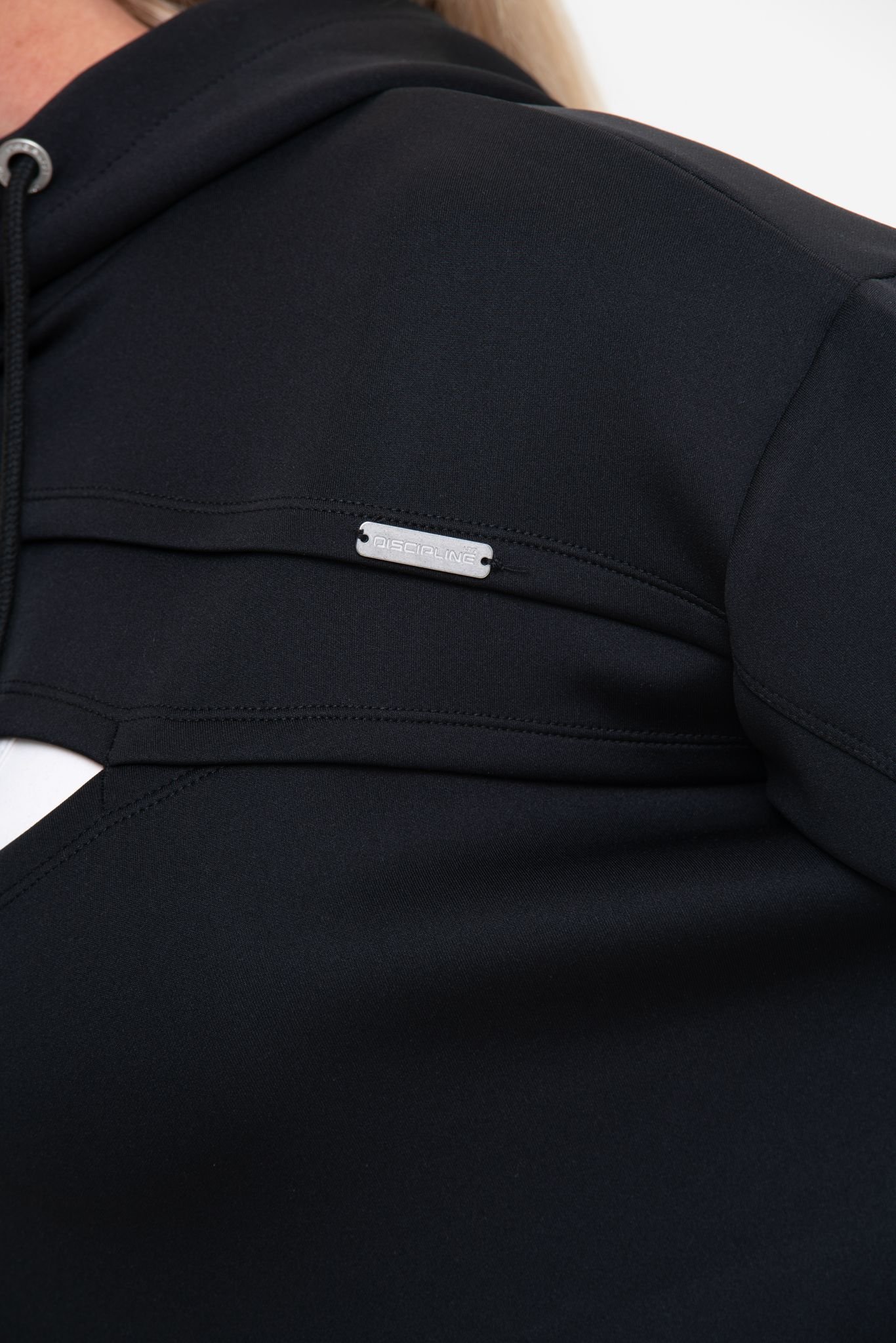 Discipline 365 Discipline 365 Women's Discipline Boxy Soft Modal Hoodie with Cut -Out Detail in Black - 4