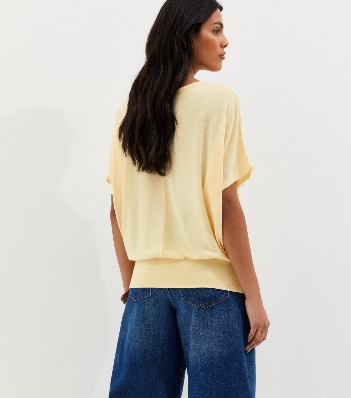 New Look Women's Light Yellow Soft Touch Slub Batwing T-Shirt New Look - 4