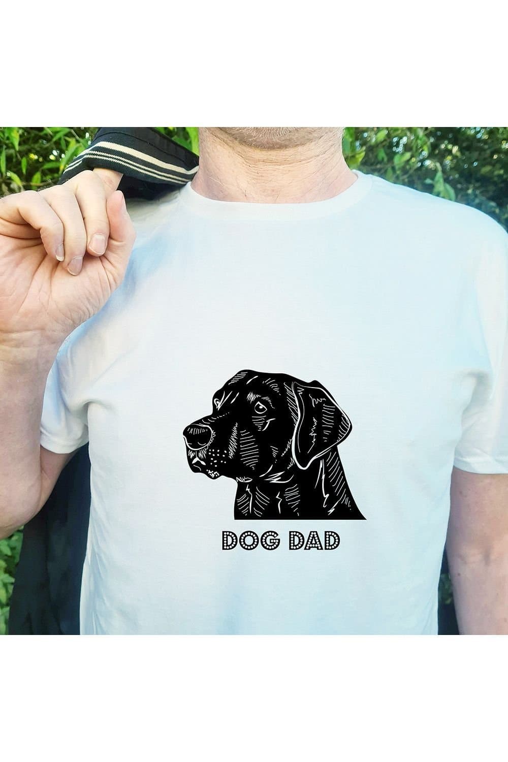 Afewhometruths Afewhometruths Men's Labrador Dog Dad T-Shirt in White