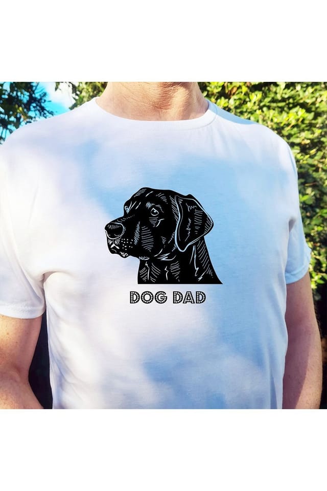 Afewhometruths Afewhometruths Men's Labrador Dog Dad T-Shirt in White - 2