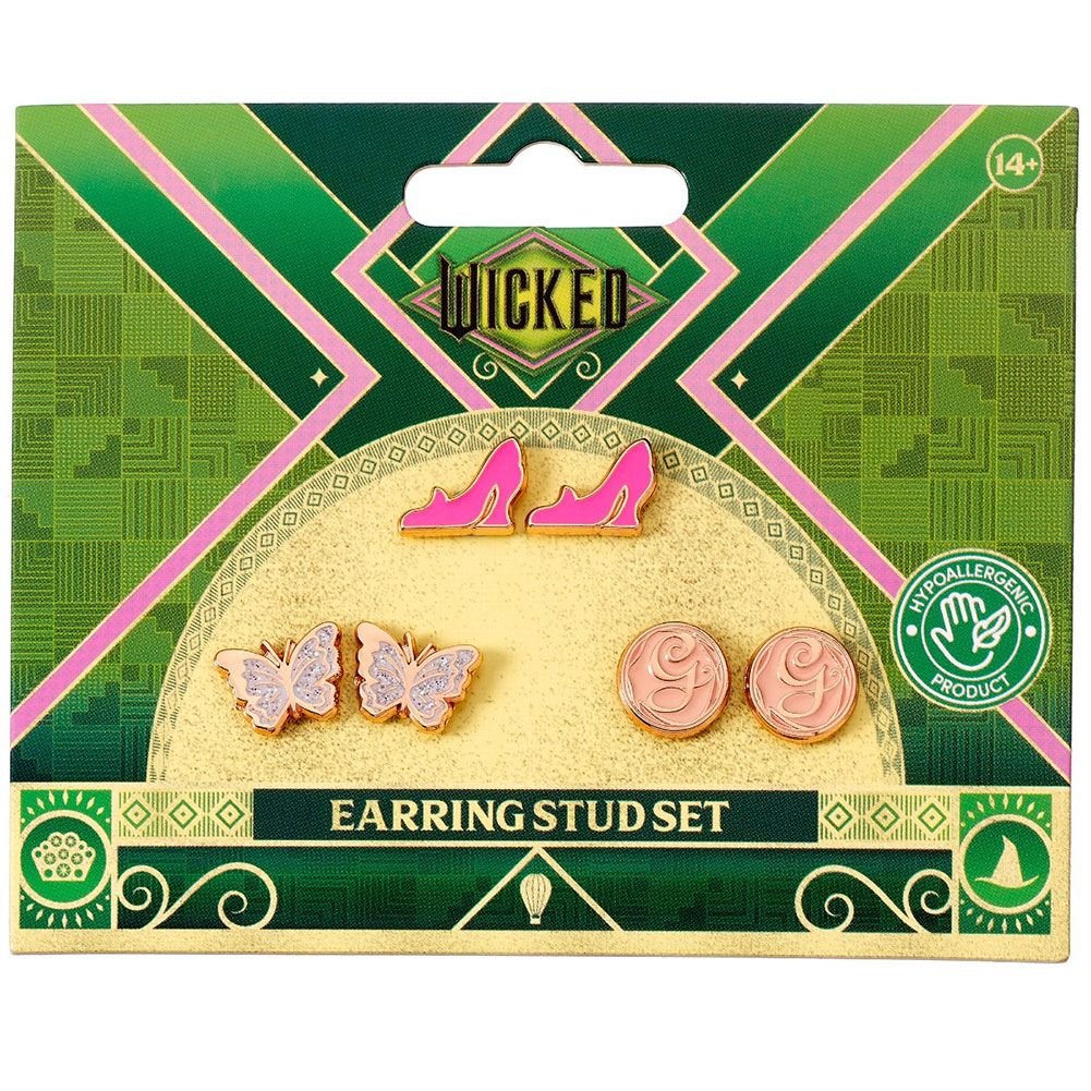 Wicked Wicked Men's Glinda Stud Earrings Set in Rose Gold - 3