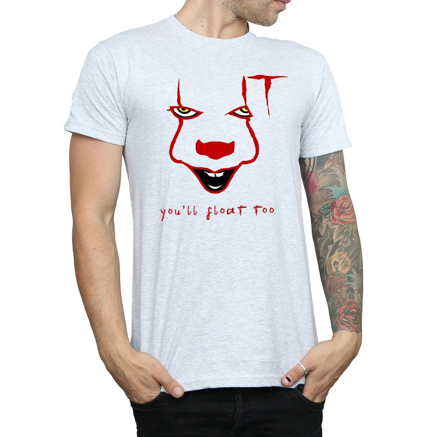 IT IT Men's Pennywise Float T-Shirt in Grey - 3
