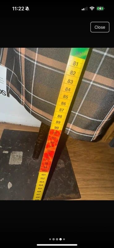 ASOS Design plaid check grid kilt midi skirt brown camel wrap button fastening side academic office size 10